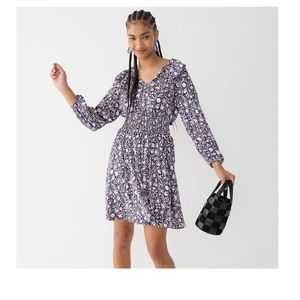 J. Crew V-neck mini dress in floral fields